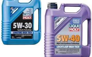 В чем отличие масла 5w30 от 5w40?