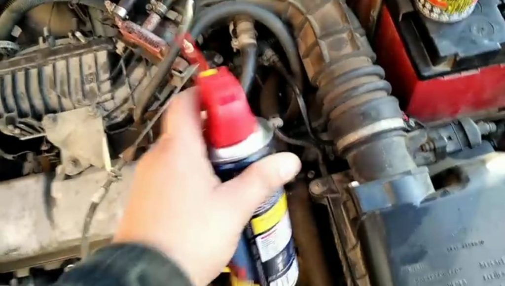 нахождение подсоса с wd-40